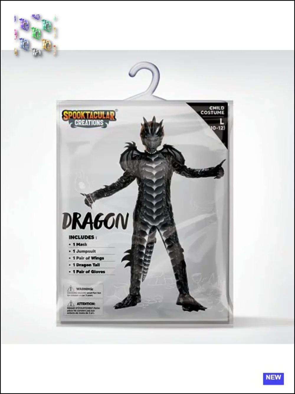 Kids Dragon Costume Set with Mask Wings Tail Gloves Halloween Dress Up